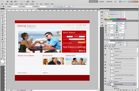 Dating Agency PSD Template