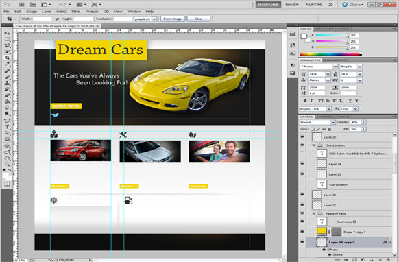Dream Cars PSD Template