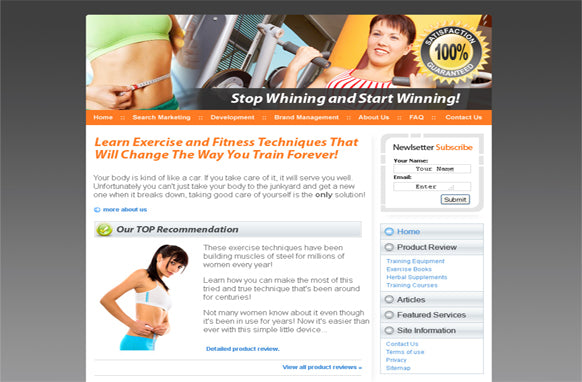 Fitness Techniques HTML and PSD Template