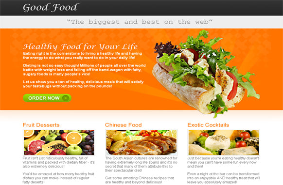 Good Food HTML and PSD Template