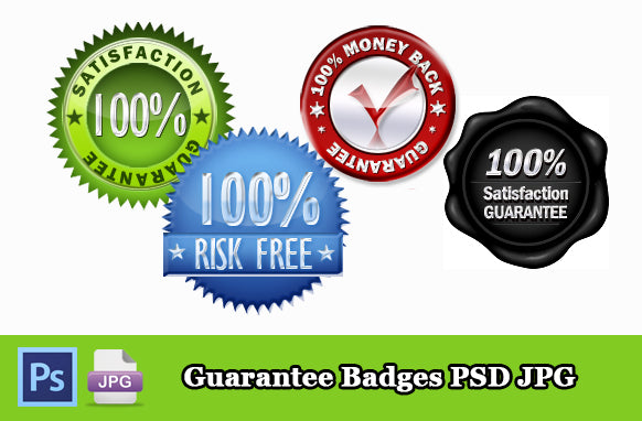 Guarantee Badges PSD JPG