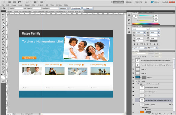 Happy Family PSD Template Edition 1