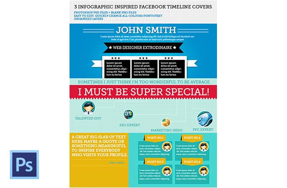 Infographic Inspired FB Timeline Covers