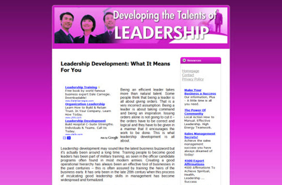 Leadership Web Template and WP Theme