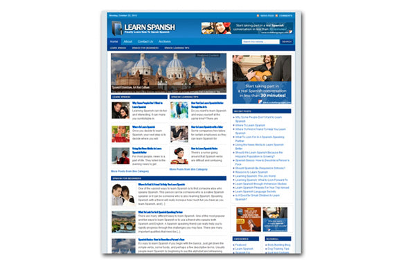 Learn Spanish WP Niche Theme