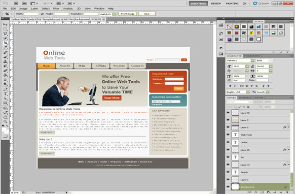 Online Web Tools PSD Template
