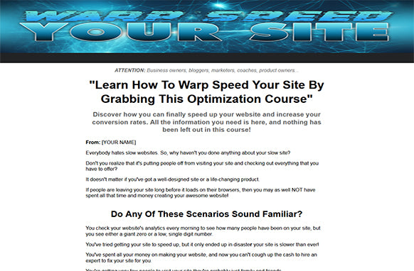 Warp Speed Your Site