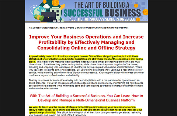 The Art of Building a Successful Business