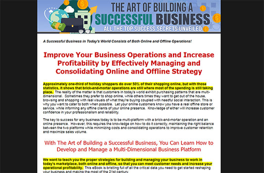 The Art of Building a Successful Business