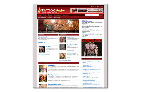 Tattoo Niche WP Theme