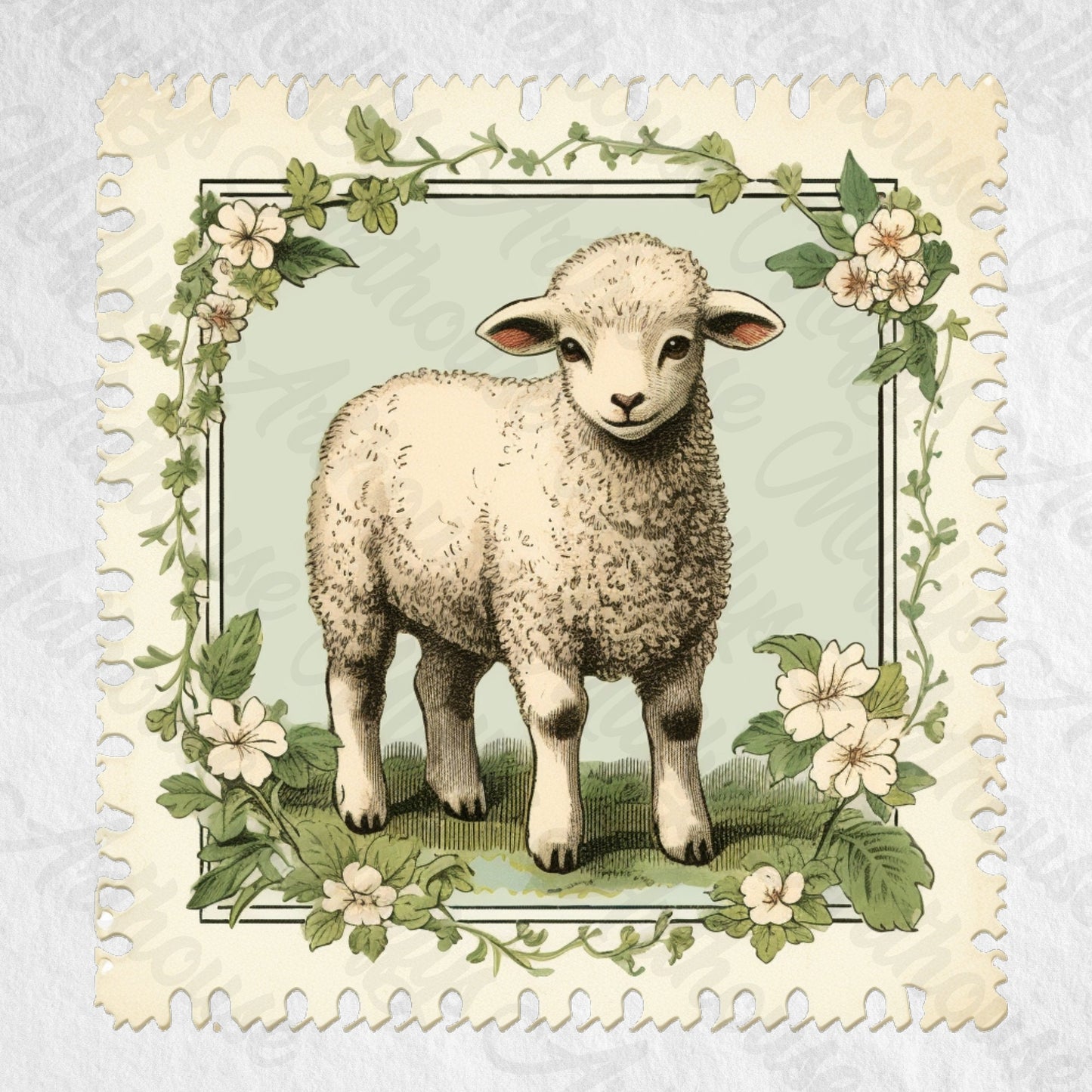 easter vintage stamps cliparts,downloadable easter print,card making,junk journal kit,easter elements,vintage easter figures,printful easter