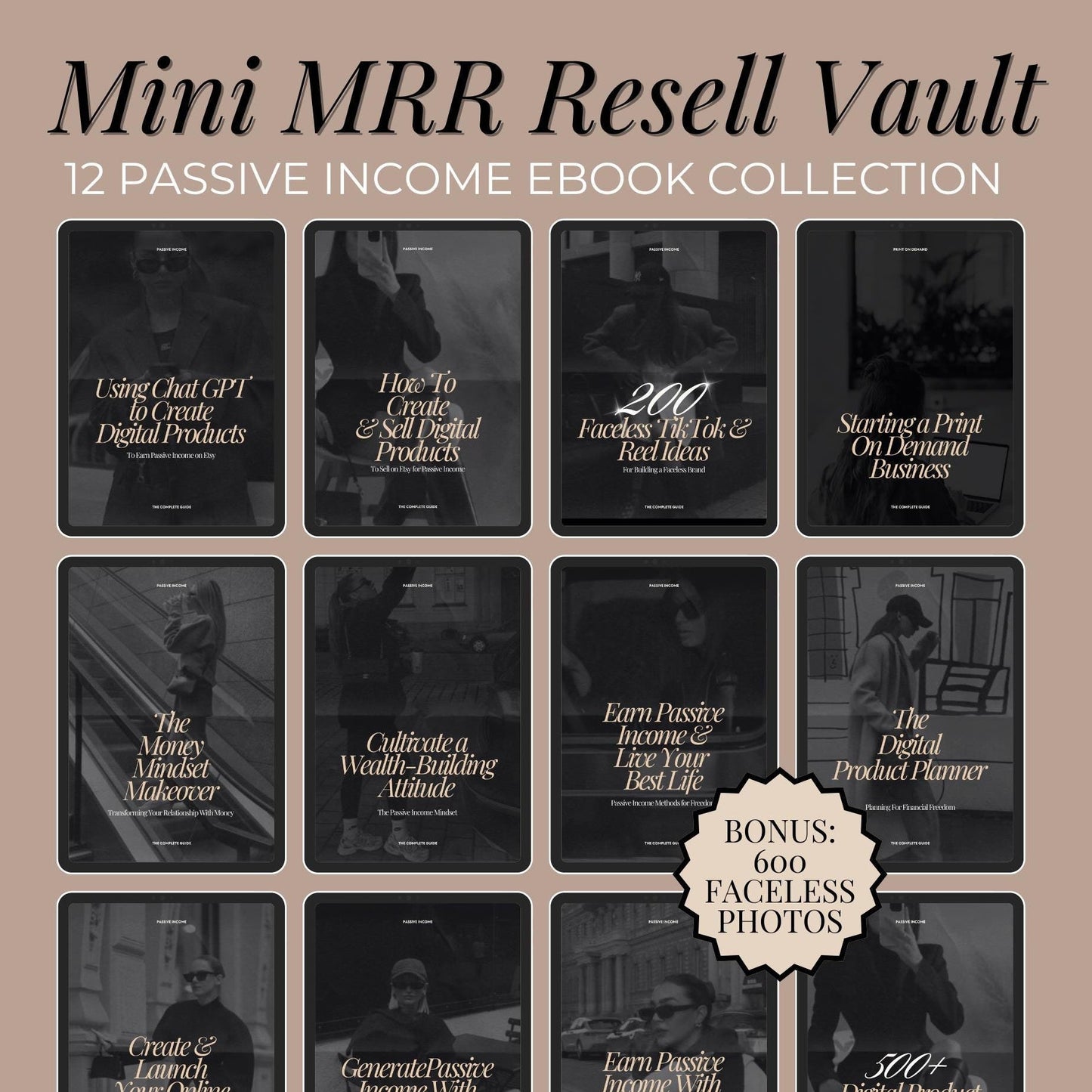 Passive Income eBook Bundle with Master Resell Rights (MRR) - Resell Digital Products, Boost Etsy Sales, PLR/DFY Ebooks