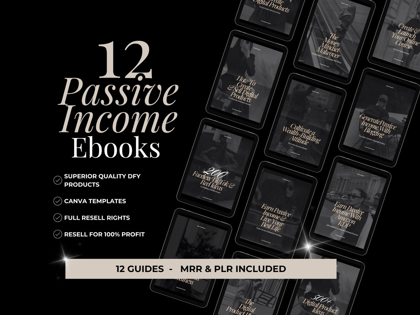 Passive Income eBook Bundle with Master Resell Rights (MRR) - Resell Digital Products, Boost Etsy Sales, PLR/DFY Ebooks