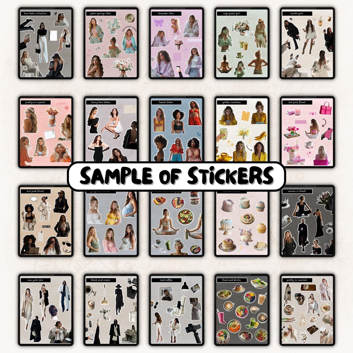 500+ Aesthetic Cozy Carousel Digital Stickers for Instagram & Threads | Canva Ready | MRR & PLR
