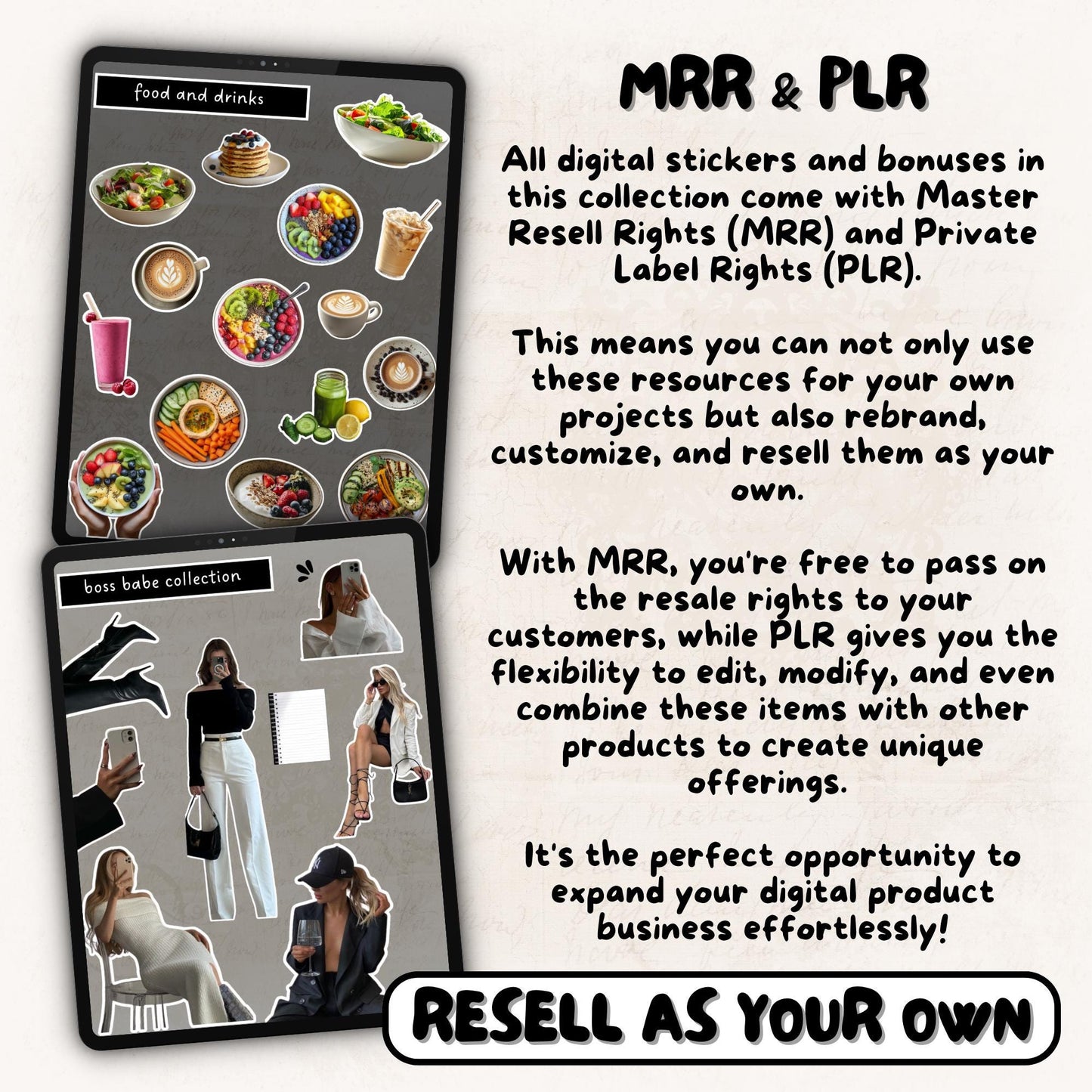 500+ Aesthetic Cozy Carousel Digital Stickers for Instagram & Threads | Canva Ready | MRR & PLR
