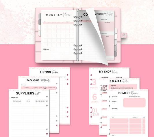 Ultimate Business Planner Bundle | Small Business Planner, Canva Templates & Resell Rights, Passive Income, Printable Planner, Business Plan
