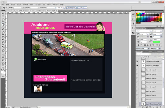 Accident Insurance PSD Template