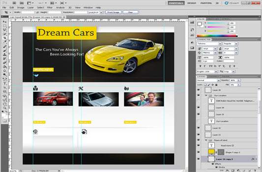 Dream Cars PSD Template