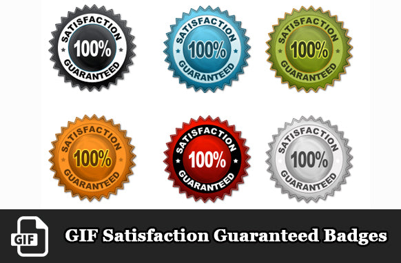 GIF Satisfaction Guaranteed Badges