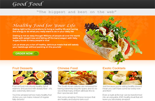 Good Food HTML and PSD Template