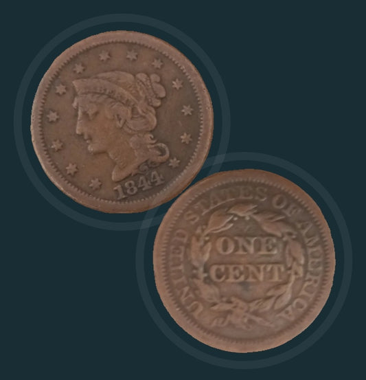 United States of America 1 cent, Liberty Head cet. 1844