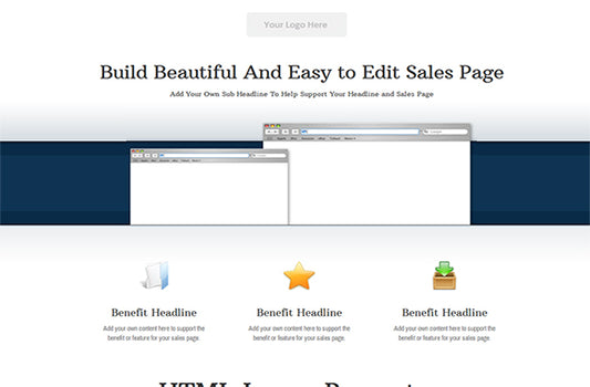 Large Header Style HTML PSD Sales Page Template
