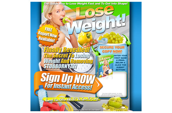 Lose Weight HTML and PSD Squeeze Page