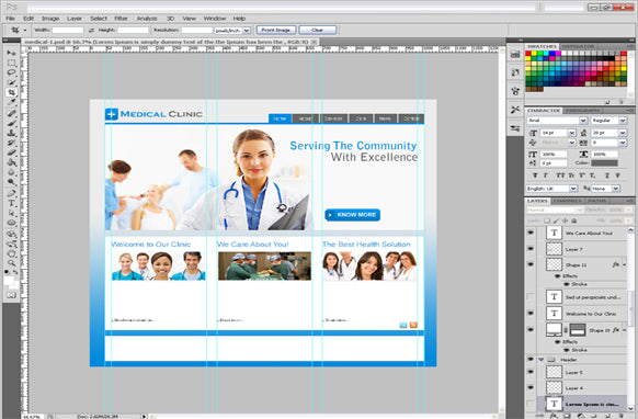 Medical Clinic PSD Template