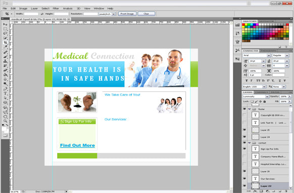 Medical Connection PSD Template