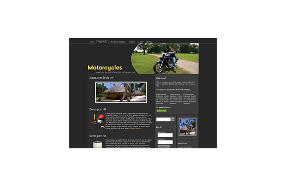 Motorcycles Niche WP Theme