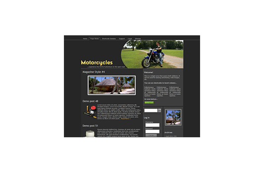 Motorcycles Niche WP Theme