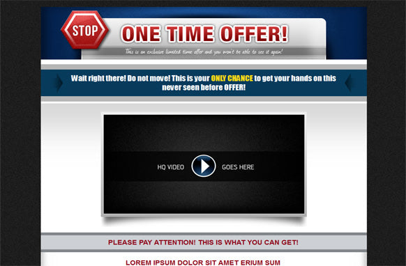 OTO HTML and PSD Squeeze Page Vol 1