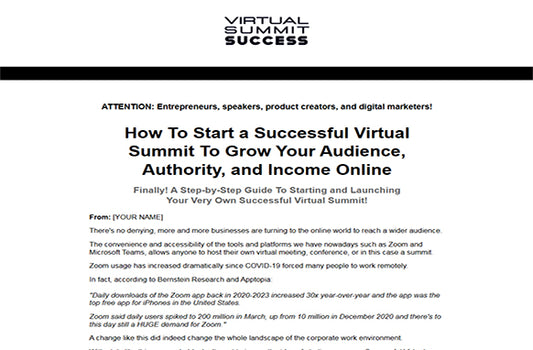 Virtual Summit Success