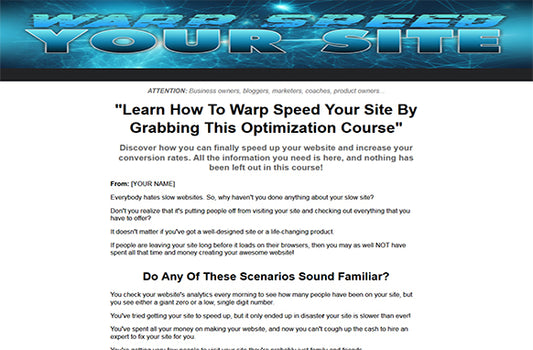 Warp Speed Your Site