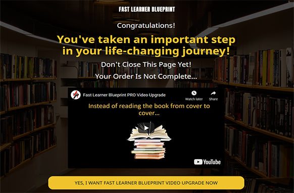Fast Learner Blueprint Upgrade Package
