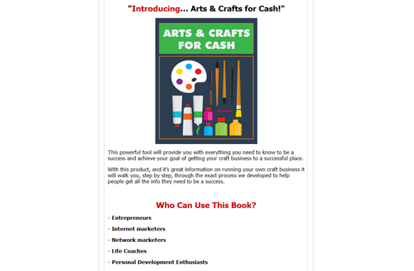 Arts and Crafts for Cash