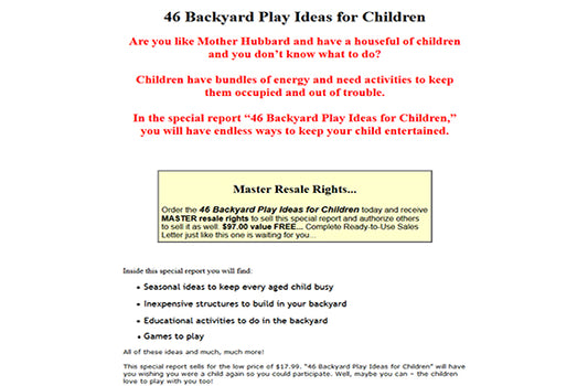 46 Backyard Play Ideas For Children Audio Book Plus Ebook
