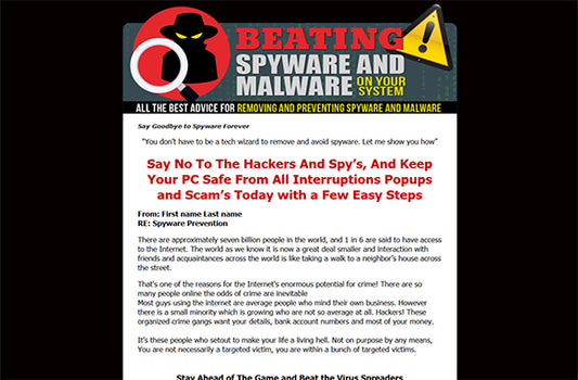 Beating Spyware and Malware On Your System