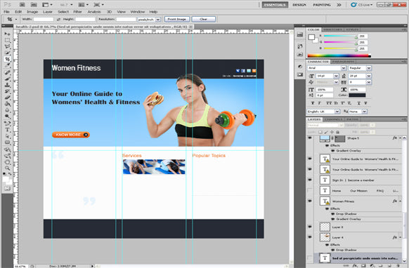 Women Fitness PSD Template
