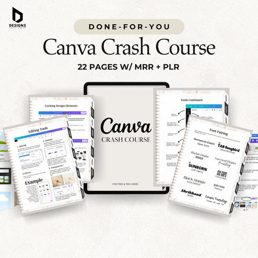Master Canva with Crash Course: Sell Your Own Digital Products with MRR & PLR