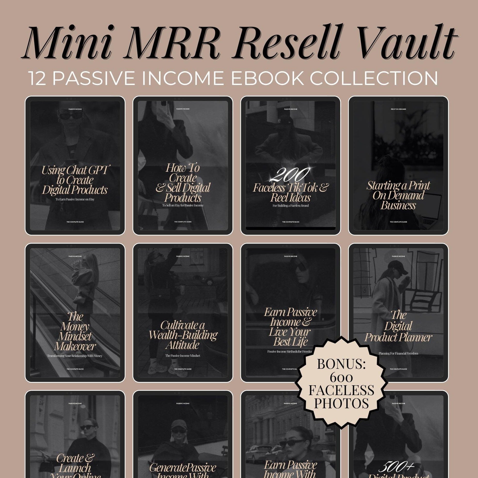 Passive Income eBook Bundle with Master Resell Rights (MRR) - Resell Digital Products, Boost Etsy Sales, PLR/DFY Ebooks