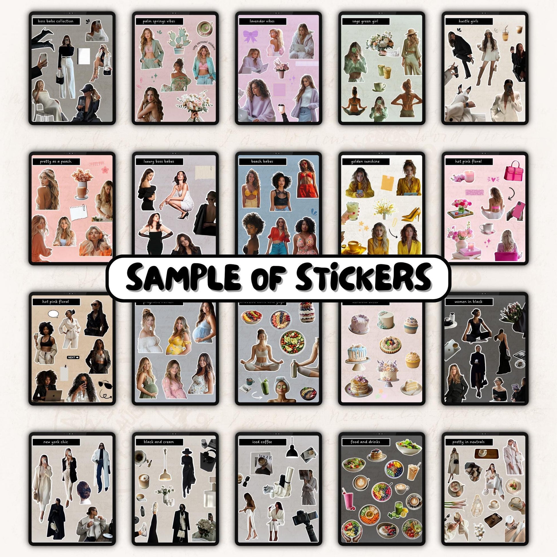500+ Aesthetic Cozy Carousel Digital Stickers for Instagram & Threads | Canva Ready | MRR & PLR