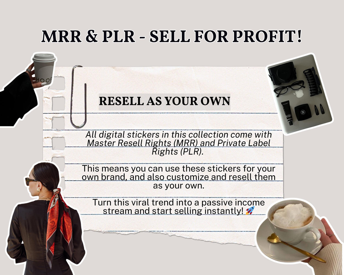 400+ Viral Instagram Carousel Stickers: Aesthetic Canva Templates with MRR & PLR Rights