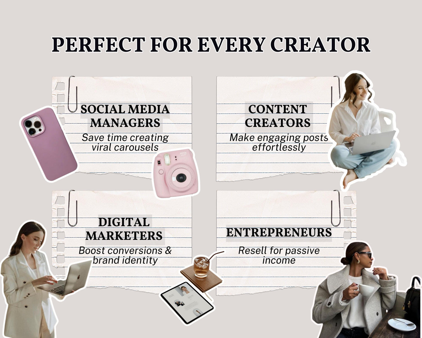 400+ Viral Instagram Carousel Stickers: Aesthetic Canva Templates with MRR & PLR Rights