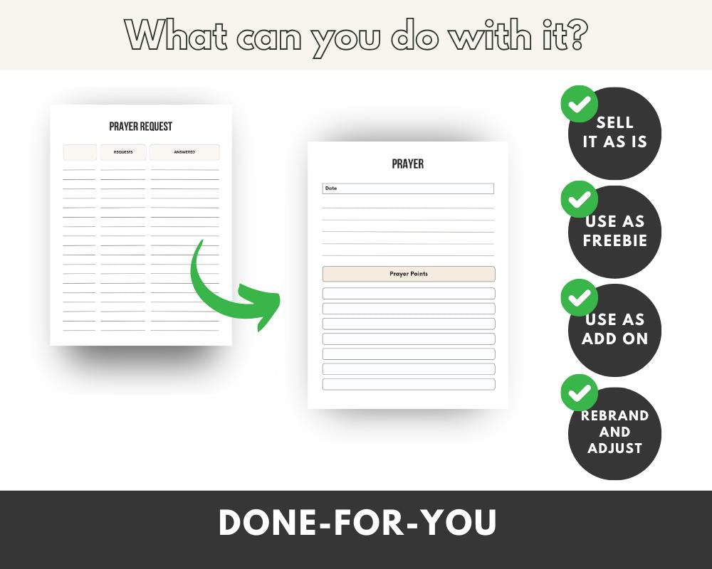 Free Bible Study Journal: Prayer Workbook, Verse Analysis (Canva Template, MRR)  Grab this Canva Template Link for a Bible Study Journal