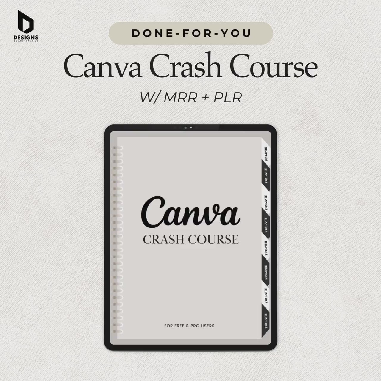 Master Canva with Crash Course: Sell Your Own Digital Products with MRR & PLR