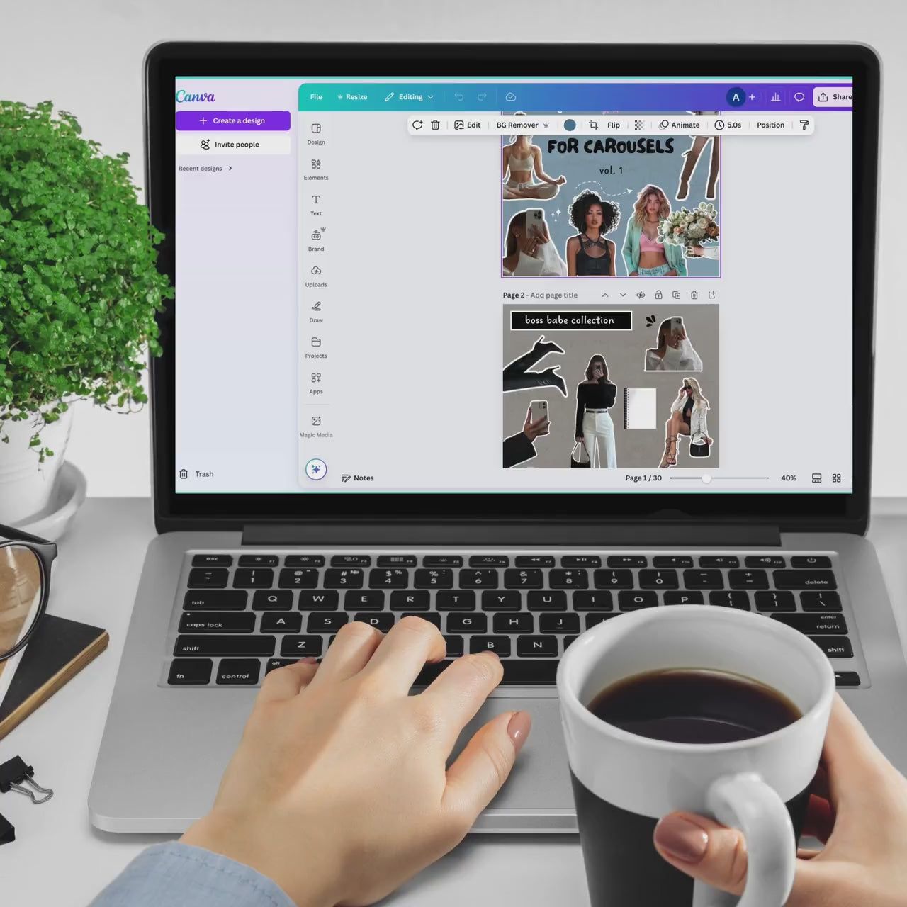500+ Aesthetic Cozy Carousel Digital Stickers for Instagram & Threads | Canva Ready | MRR & PLR