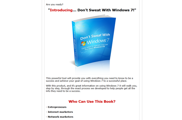 Don’t Sweat With Windows 7